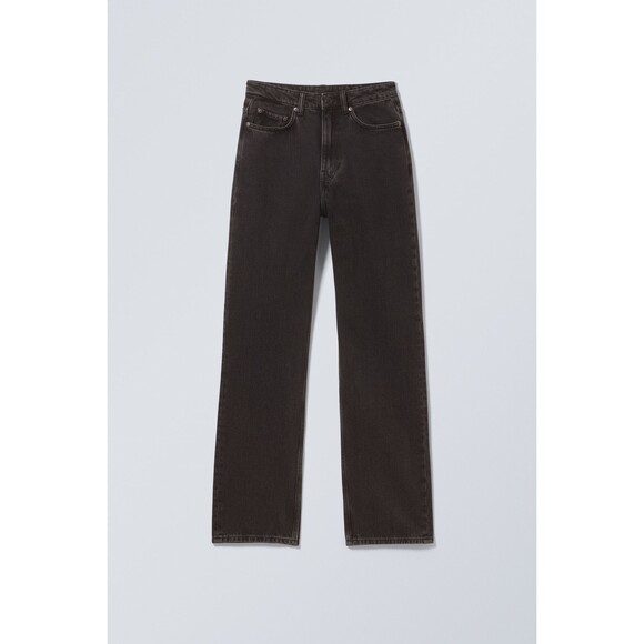 EUC Weekday Rowe Extra High Rise Straight Jeans Echo Black 28/30 Grunge ASOS - Picture 12 of 13